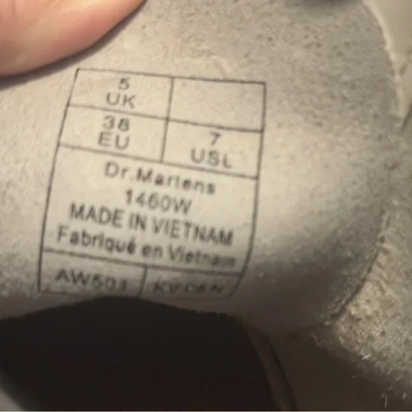 Dr. Martens White Leather Boots - Picture 6 of 8